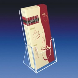 Counter display brochure holder for third A4 or DL size